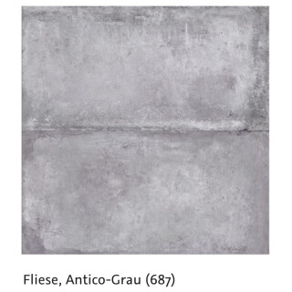 Strukturoberfl&auml;che, Fliese, Antico-Grau (687)