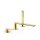 Tres Loft Colors, Einhebel Wannenrandbatterie 3&nbsp;Loch, 24k Gold