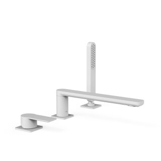 Tres Loft Colors, Einhebel Wannenrandbatterie 3&nbsp;Loch, weiss matt