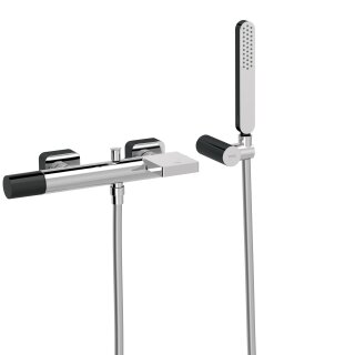 Tres Loft Colors, Einhebel Wannenmischer, Schwarz-chrom