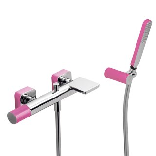 Tres Loft Colors, Einhebel Wannenmischer, Pink-chrom