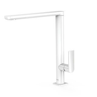 Tres Loft Colors, Einhebel Waschtischmischer, Weiss-chrom