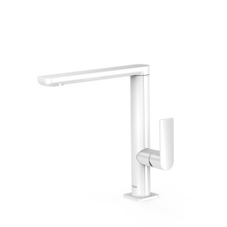 Tres Loft Colors, Einhebel Waschtischmischer, Weiss-chrom