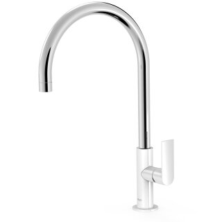 Tres Loft Colors, Einhebel Waschtischmischer, Weiss-chrom