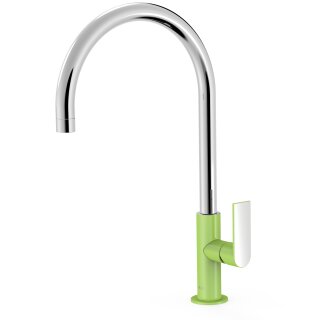Tres Loft Colors, Einhebel Waschtischmischer, Gr&uuml;n-chrom