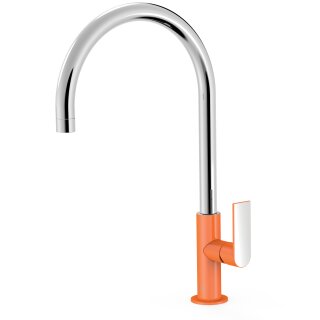 Tres Loft Colors, Einhebel Waschtischmischer, Orange-chrom