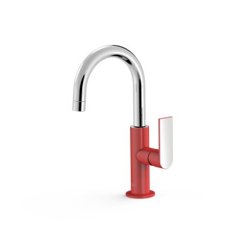 Tres Loft Colors, Einhebel Waschtischmischer, Rot-chrom