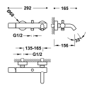 Tres Study Exclusive, Einhebel Wannenmischer, gelb