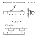 Tres Study Exclusive, Einhebel Brausemischer, 24k Gold