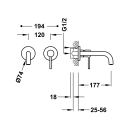 Tres Study Exclusive, Einhebel Waschtischmischer UP,...