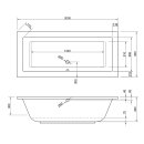 Rechteckwhirlpool Sanibay Livorno, 170x80cm, mit...