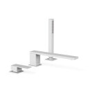 Tres Cuadro Exclusive, Einhebel Wannenrandbatterie, weiss...