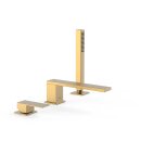 Tres Cuadro Exclusive, Einhebel Wannenrandbatterie, 24k...