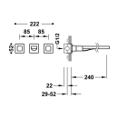 Tres Cuadro Exclusive, Zweigriff UP Waschtischmischer,...