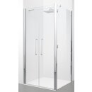 Novellini Young 2B Klappt&uuml;r mit Seitenwand, 64-68cm, weiss