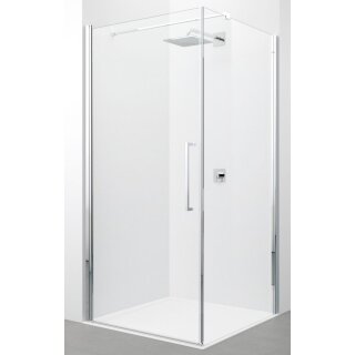 Novellini Young 2.0 T+SF Pendelt&uuml;r und Seitenwand, 85-87cm, chrom