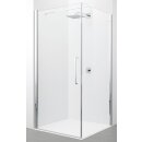 Novellini Young 2.0 T+SF Pendelt&uuml;r und Seitenwand, 77-79cm, schwarz