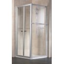 HSK Favorit Klappt&uuml;r, 2-teilig in Kombination mit Seitenwand inkl. Handtuchhalter, 100cm, 80cm, weiss, Echtglas