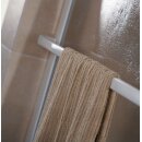 HSK Favorit Gleitt&uuml;r, 3-teilig in Kombination mit Seitenwand inkl. Handtuchhalter, 100cm, 100cm, alu silber matt, ESG