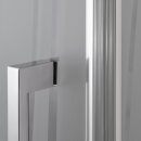 HSK Atlier Plan Dreht&uuml;r mit verk&uuml;rzter Seitenwand, Sondermass zwischen 102-130cm, 90cm, chromoptik