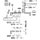Tres Slim Exclusive, Zweigriff-Standarmatur, schwarz matt