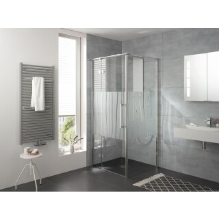 HSK Atlier Plan Dreht&uuml;r mit verk&uuml;rzter Seitenwand, 80cm, 100cm, chromoptik