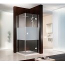 HSK Atelier Dreht&uuml;r, pendelbar mit Seitenwand, Sondermass 130,1-160cm, 75cm, chromoptik