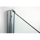 HSK Atelier Dreht&uuml;r, pendelbar mit Seitenwand, Sondermass 130,1-160cm, 75cm, chromoptik