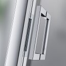 HSK Atelier Dreht&uuml;r, pendelbar mit Seitenwand, Sondermass 130,1-160cm, 75cm, chromoptik