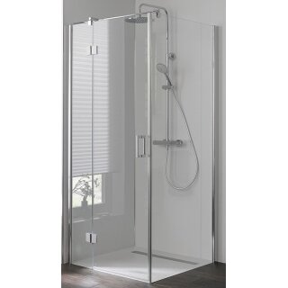 HSK Aperto Dreht&uuml;r pendelbar an Nebenteil + Seitenwand, 120cm, 90cm, chromoptik