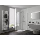 HSK Aperto Dreht&uuml;r pendelbar an Nebenteil + Seitenwand, 90cm, 90cm, chromoptik