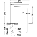 Tres Slim Exclusive, Einhebel Waschtischmischer,...