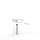 Tres Slim Exclusive, Einhebel Waschtischmischer, Weiss-chrom