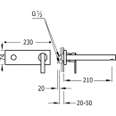 Tres Lex-Tres, Einhebel Waschtischmischer UP, chrom