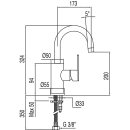 Tres Lex-Tres, Einhebel Waschtischmischer, chrom