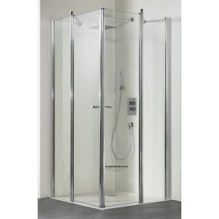 HSK Exklusiv Eckeinstieg, 4-teilig, 90x80cm, chromoptik