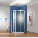 HSK Prima Gleitt&uuml;r Eckeinstieg, 2-teilig, Sondermass, Alu-silber-matt, Echtglas