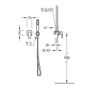 Tres Loft-Tres, Unterputz Brauseset CLASS, chrom