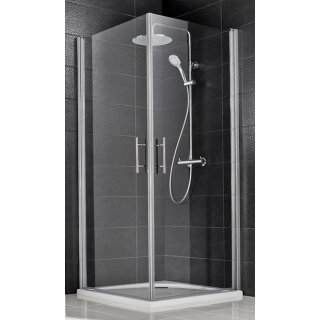 HSK Favorit Nova Eckeinstieg, 2-teilig, 80x90cm, chromoptik