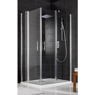 HSK Favorit Nova Eckeinstieg, 4-teilig, 90x90cm, chromoptik