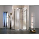 HSK Favorit Gleitt&uuml;r, Eckeinstieg, 4-teilig, 120x80cm, weiss