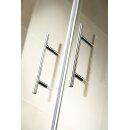 HSK Favorit Gleitt&uuml;r, Eckeinstieg, 4-teilig, 80x120cm, Alu-silber-matt