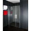 Euroshowers Duo Door Spezial - Pendelt&uuml;r Duschkabine, 135-139cm (38+97cm), Aluminium eloxiert, Klarglas