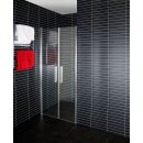 Euroshowers Duo Door - Pendelt&uuml;r Duschkabine, 76-80cm (33+43cm), Aluminium eloxiert, teilweise Milchglas