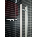 Euroshowers Duo Door - Pendelt&uuml;r Duschkabine, 86-90cm (43+43cm), Aluminium eloxiert, Klarglas