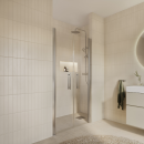 Euroshowers Duo Door - Pendelt&uuml;r Duschkabine, 81-85cm (43+38cm), Aluminium eloxiert, Klarglas