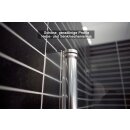 Euroshowers Duo Door Spezial - Pendelt&uuml;r Duschkabine, 184-188cm (97+87cm), Aluminium eloxiert, Klarglas