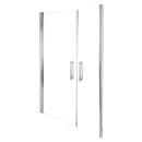 Euroshowers Duo Door Spezial - Pendelt&uuml;r Duschkabine, 184-188cm (97+87cm), Aluminium eloxiert, Klarglas