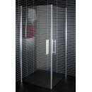 Euroshowers Corner Eckeinstieg Duschkabine, 90cm, 100cm, Aluminium eloxiert, Klarglas