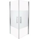 Euroshowers Corner Eckeinstieg Duschkabine, 90cm, 100cm, Aluminium eloxiert, Klarglas